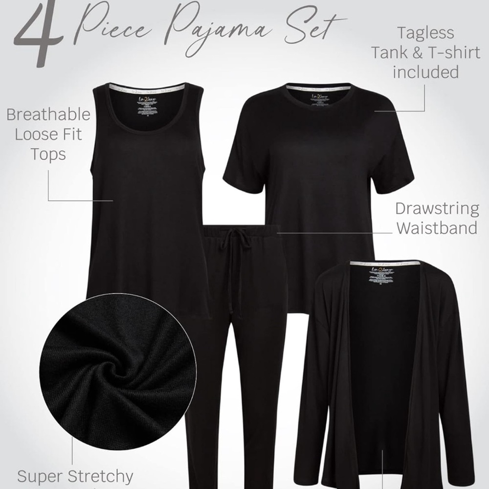 Live to Lounge 4 piece Pajama set